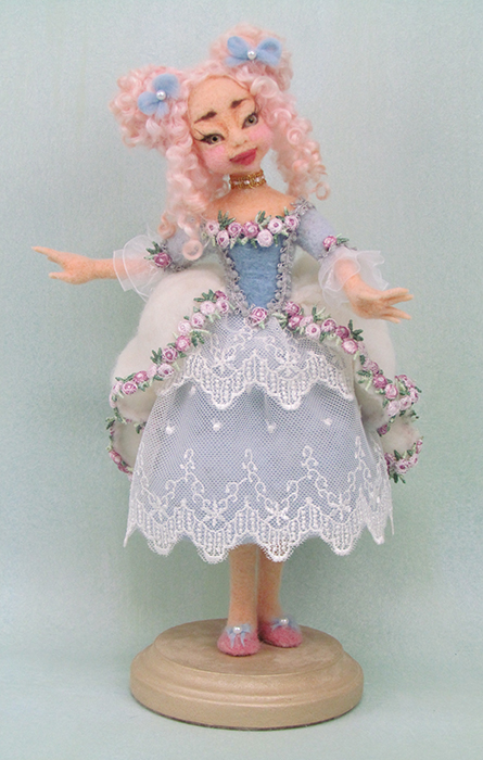 Create a 10 inch Pose-able Needle Felt Doll - Marie Antoinette Shabby Chic Style! w/ Colleen Spies