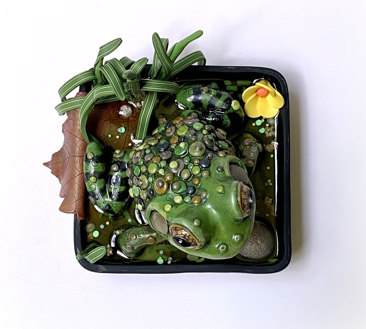 Sculpting a Polymer Clay Frog in a Pond LIVE with Melissa Terlizzi