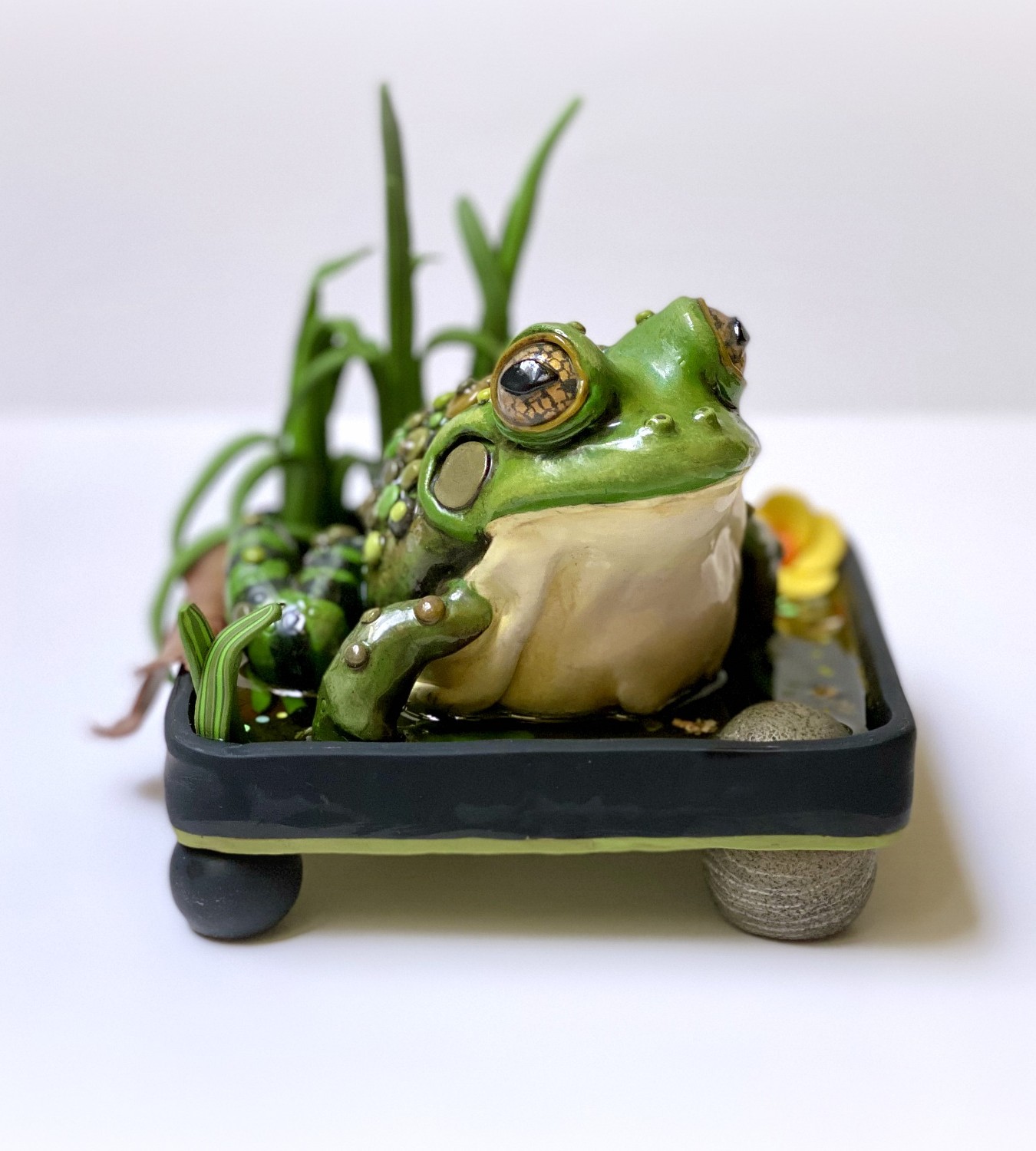 Sculpting a Polymer Clay Frog in a Pond LIVE with Melissa Terlizzi