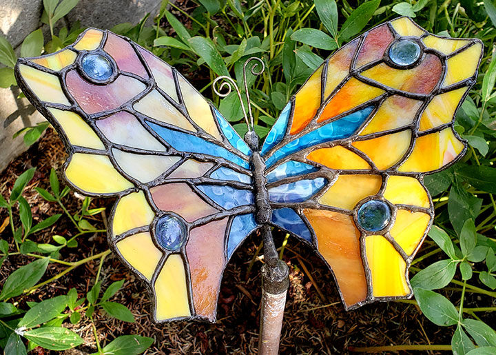 How to Make Stained Glass Garden Art! LIVE w/ Cheryl Peterson