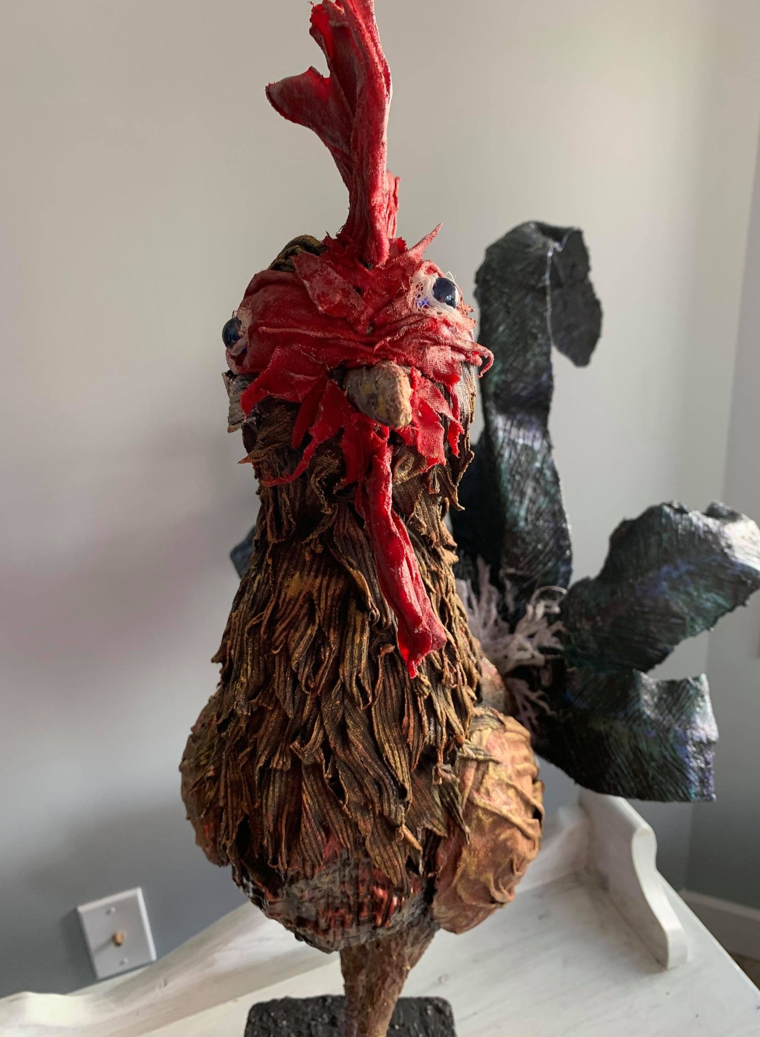 How to Create a Garden Rooster with Fabric Hardener! w/ Bev Oliwa