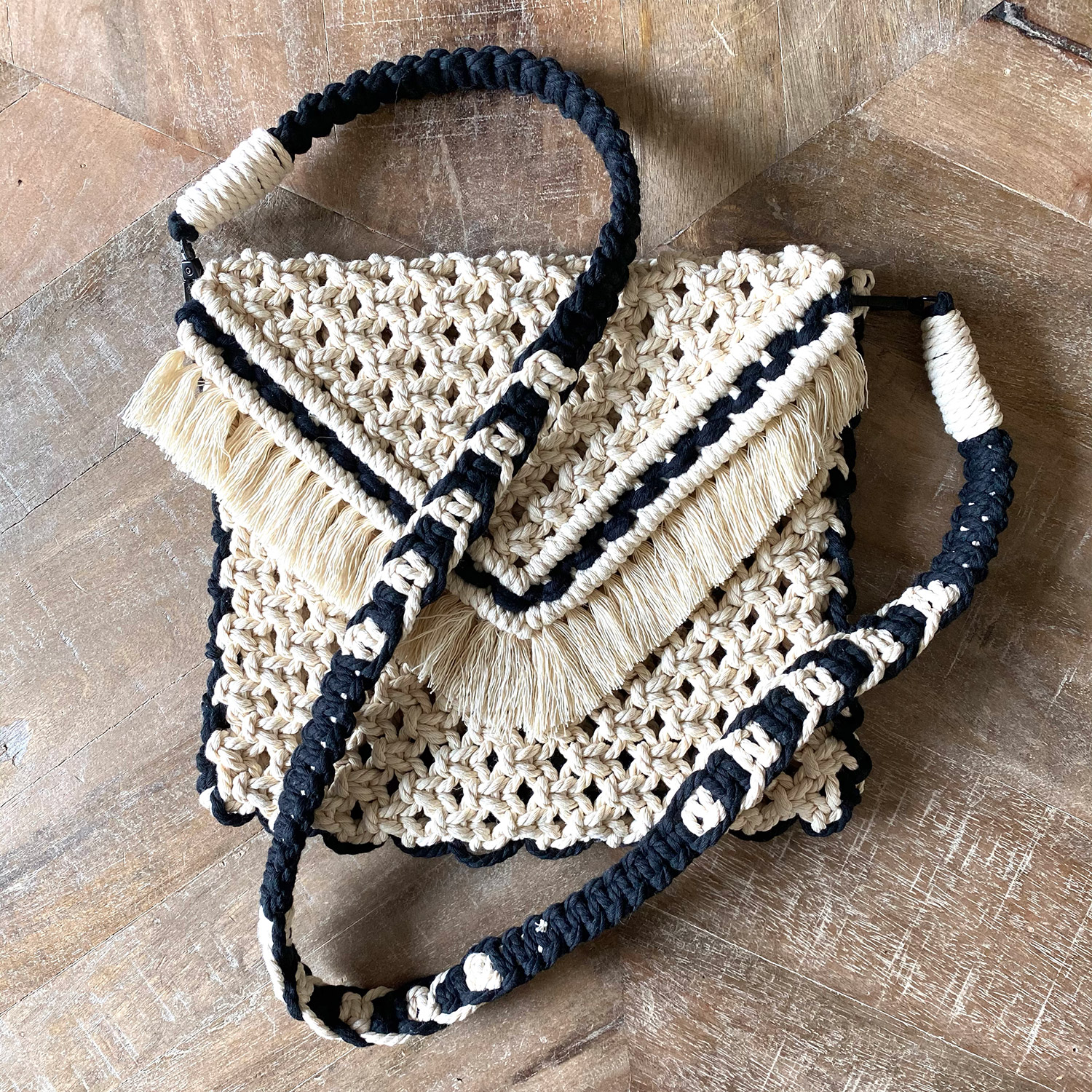 Hippie-Boho Macramé Satchel Bag for Beginners and Intermediate Levels! LIVE with Becca Dye